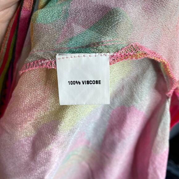 ANTHROPOLOGIE Bl^nk London Kimono Duster Coverup Pink Beach Swim Summer Resort - Picture 6 of 8